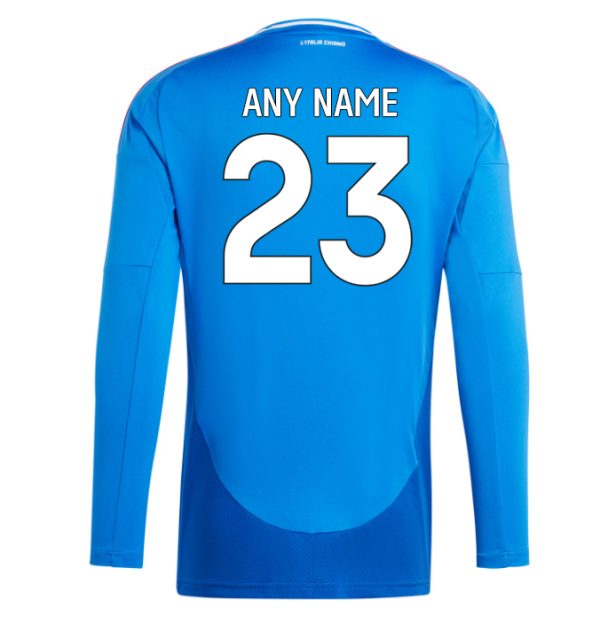 Italy Euro 2024 Home Kit long sleeve back 1 nameset Italy Euro 2024 Home Kit long sleeve back 1 nameset