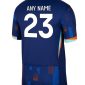 Holland Euro 2024 Away Kit back 1 nameset