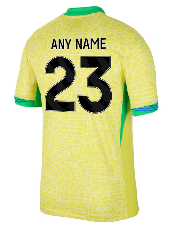 Brazil 2024 Home Kit 1 back nameset Brazil 2024 Home Kit 1 back nameset