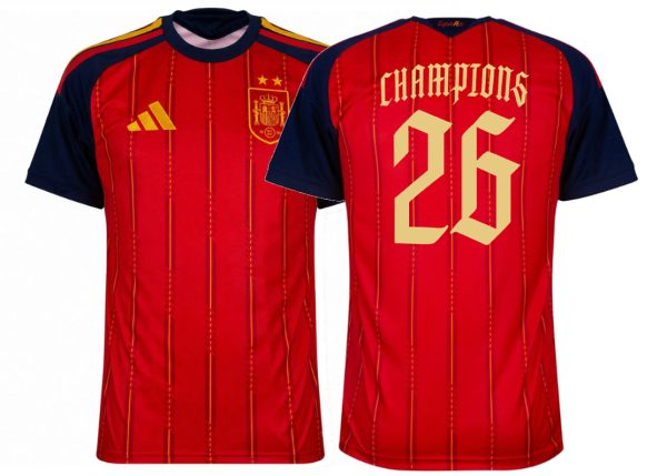spain home 2026 (2 stars) champions 26 front & back